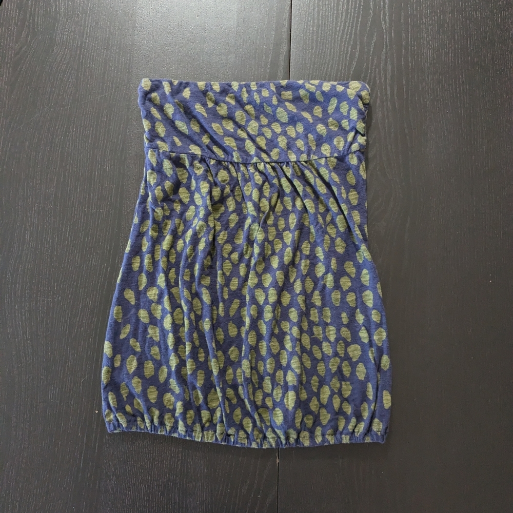 AEO XS/S Blue and Olive strapless tube top American Eagle